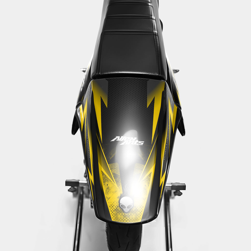 LISSE - Kit deco DERBI 50cc - Jaune Foncé