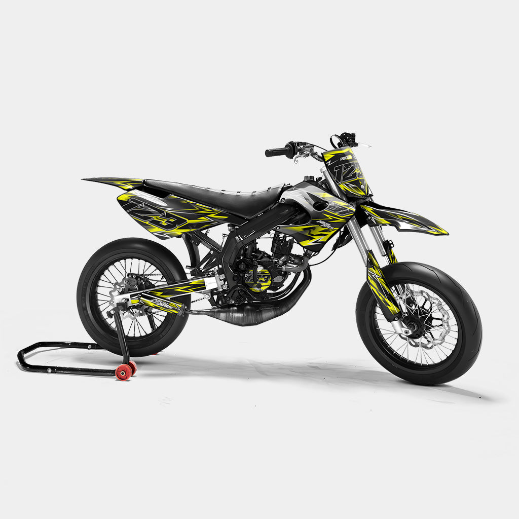 PIQUE - Kit deco DERBI 50cc - Jaune