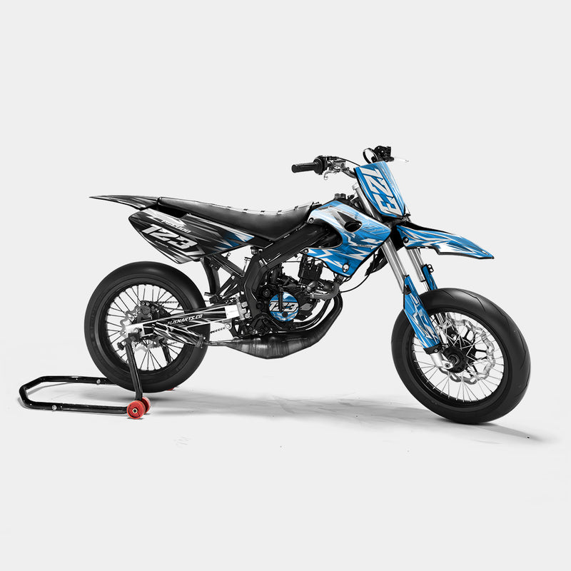 PLUME - Kit deco DERBI 50cc - Bleu