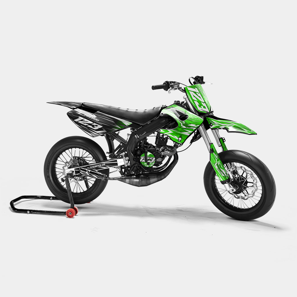 PLUME - Dekorationsset DERBI 50cc - Grün