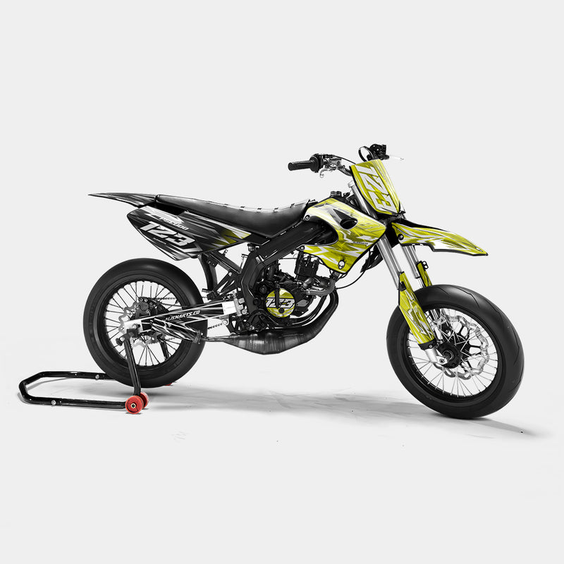 PLUME - Kit deco DERBI 50cc - Jaune