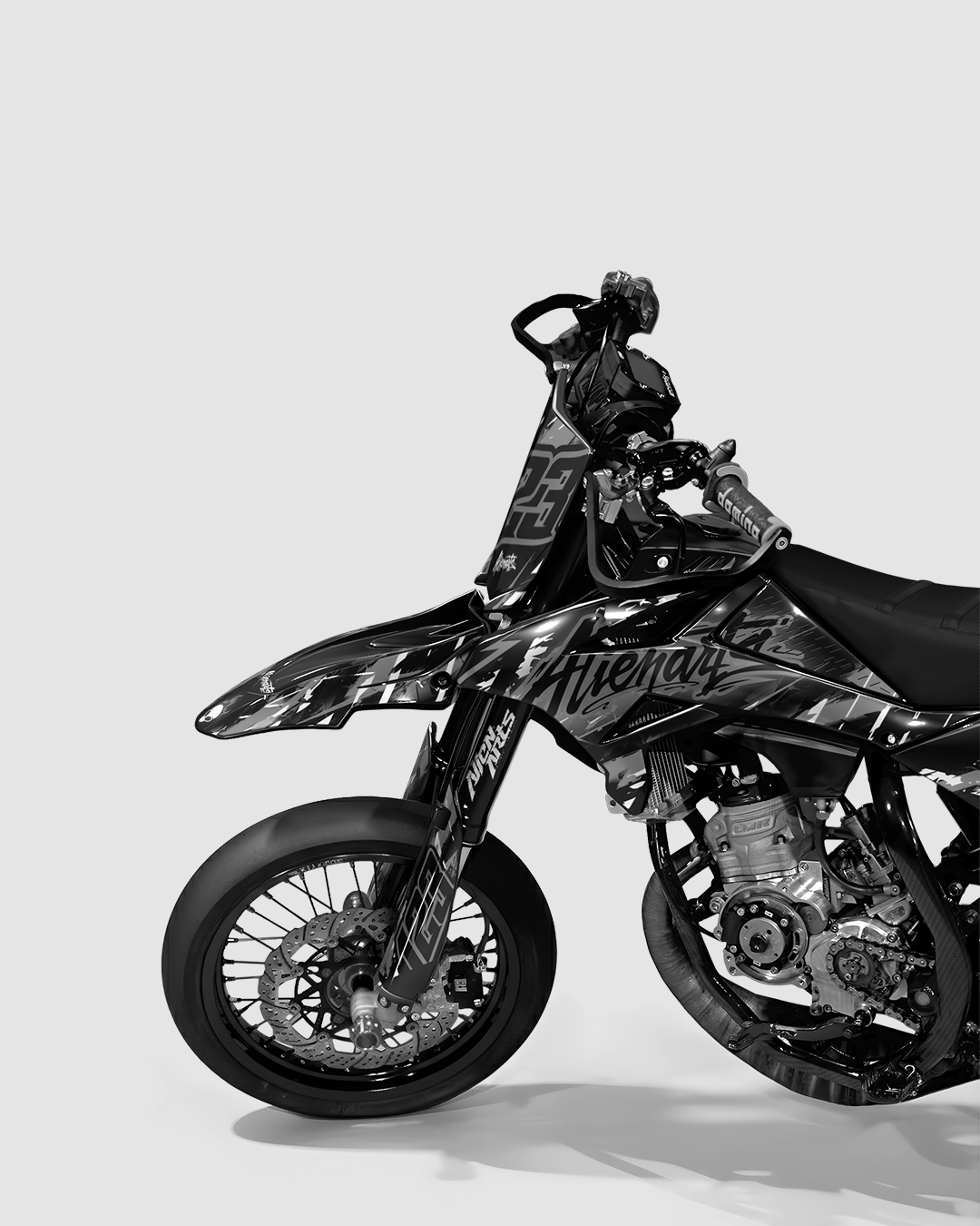 ROGUE - Kit deco BETA 50cc - Blanc — vue de face