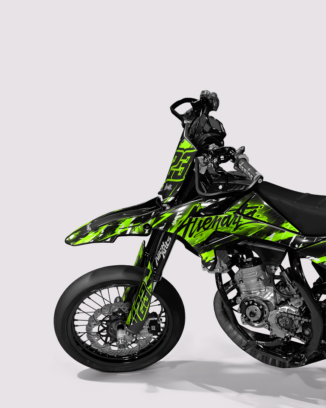 ROGUE - Kit deco BETA 50cc - Vert — vue de face