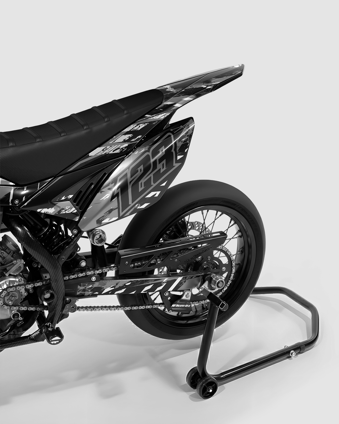 ROGUE - Kit deco BETA 50cc - Blanc — vue de dos