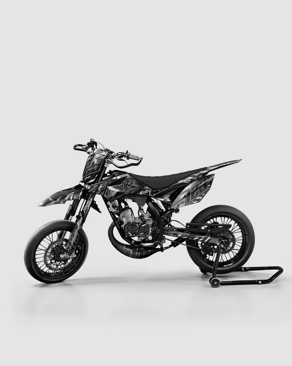 ROGUE - Kit deco BETA 50cc - Blanc — vue de côté