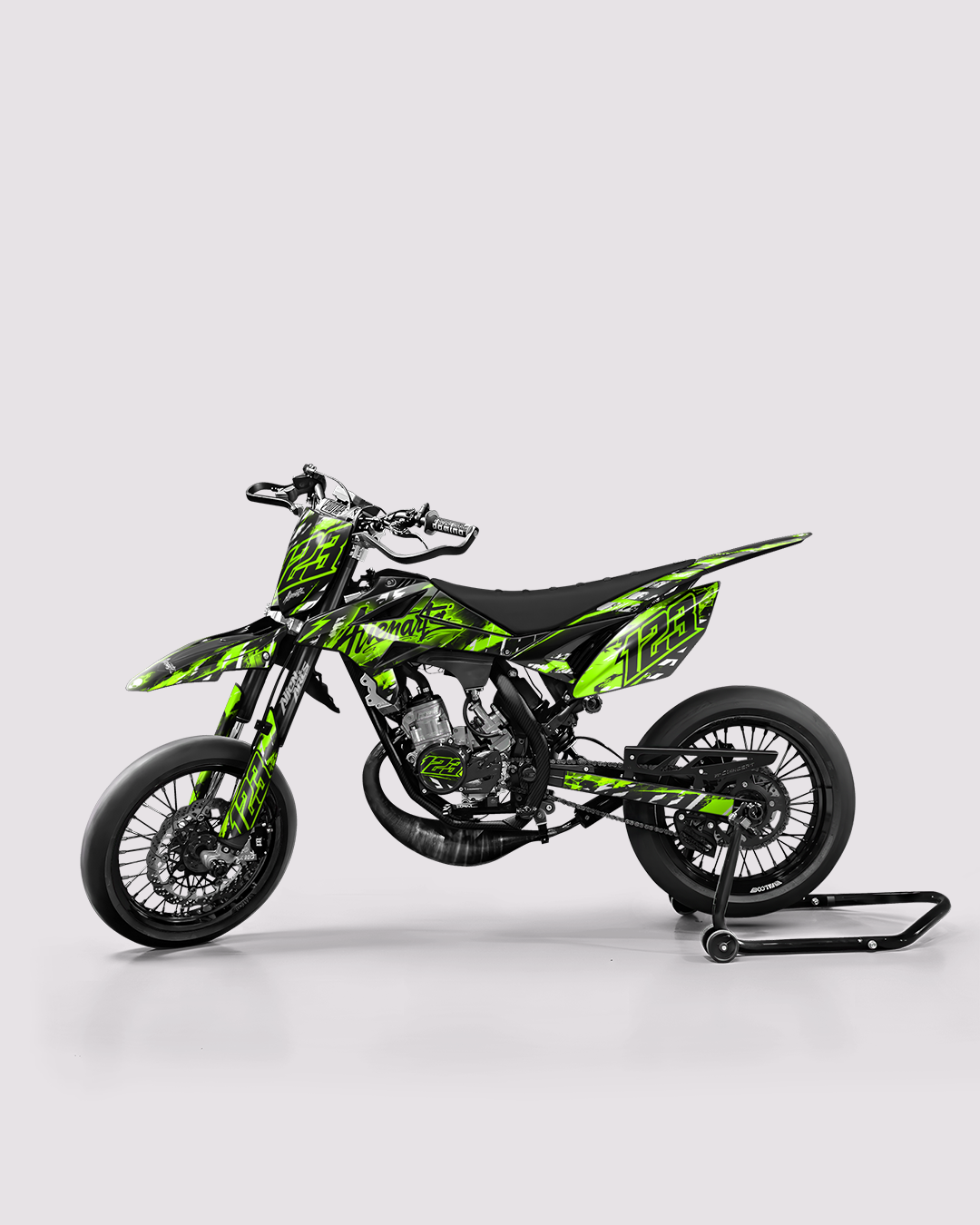 ROGUE - Kit deco BETA 50cc - Vert — vue de côté