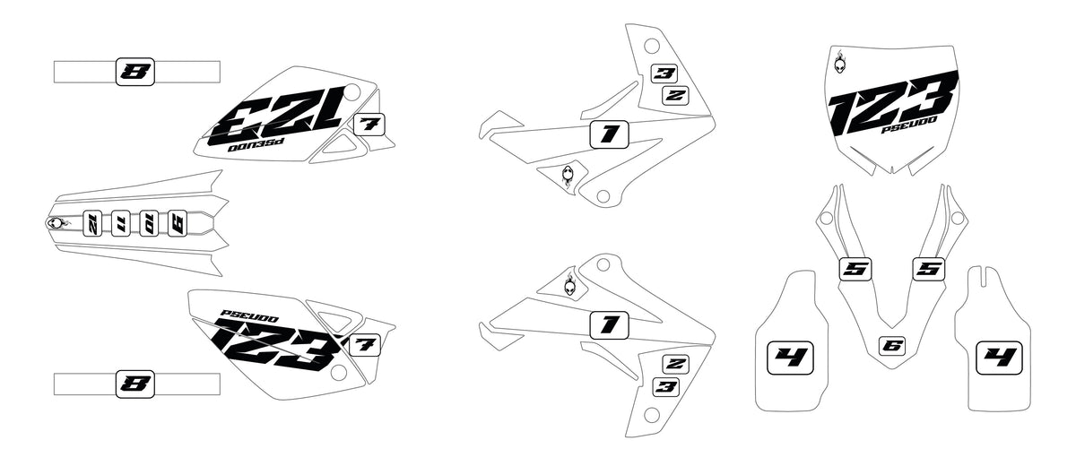 Exemple de placement des sponsors sur le kit