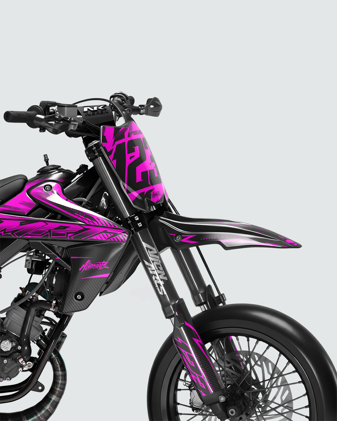 REAPER - Kit deco RIEJU 50cc - Rose — vue de face