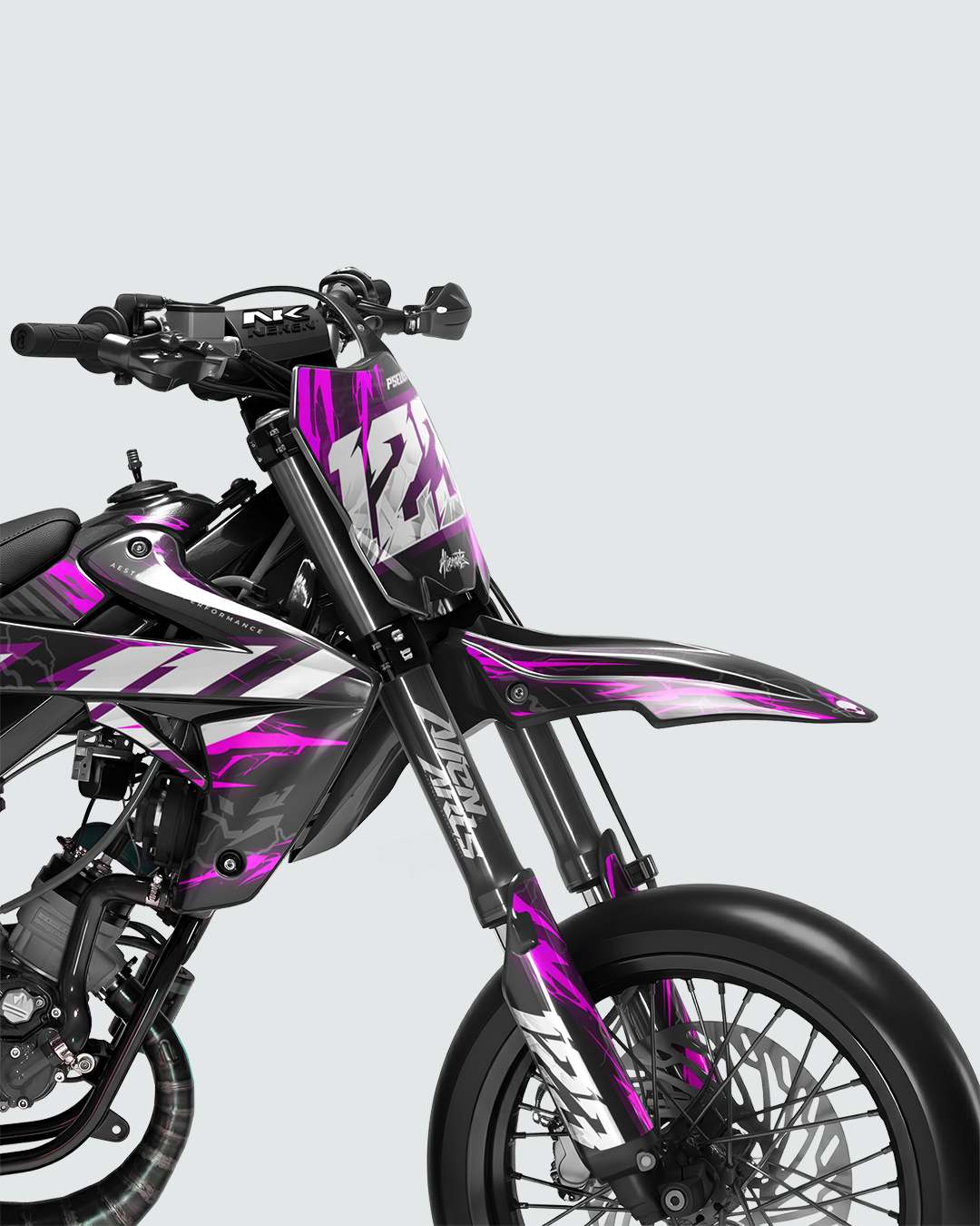 STORMX - Kit deco RIEJU 50cc - Rose — vue de face