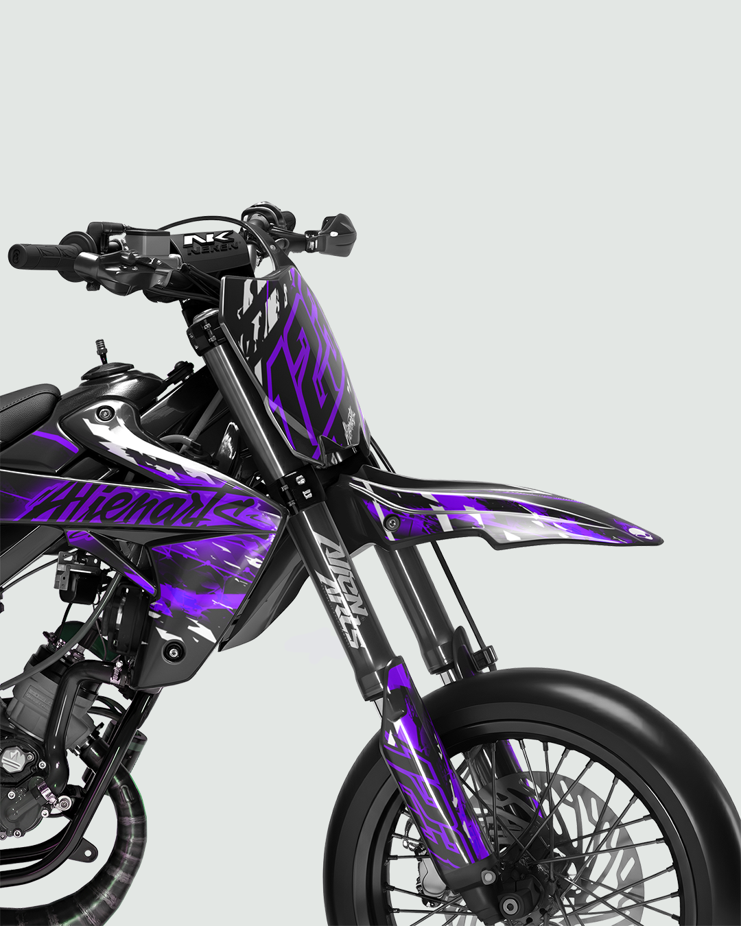 ROGUE - Kit deco RIEJU 50cc - Violet — vue de face