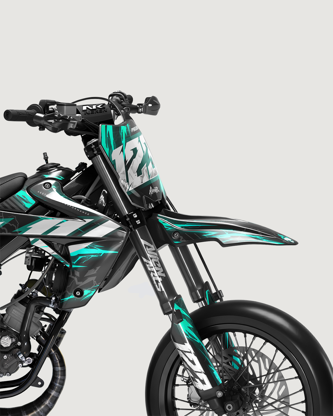 STORMX - Kit deco RIEJU 50cc - Turquoise — vue de face