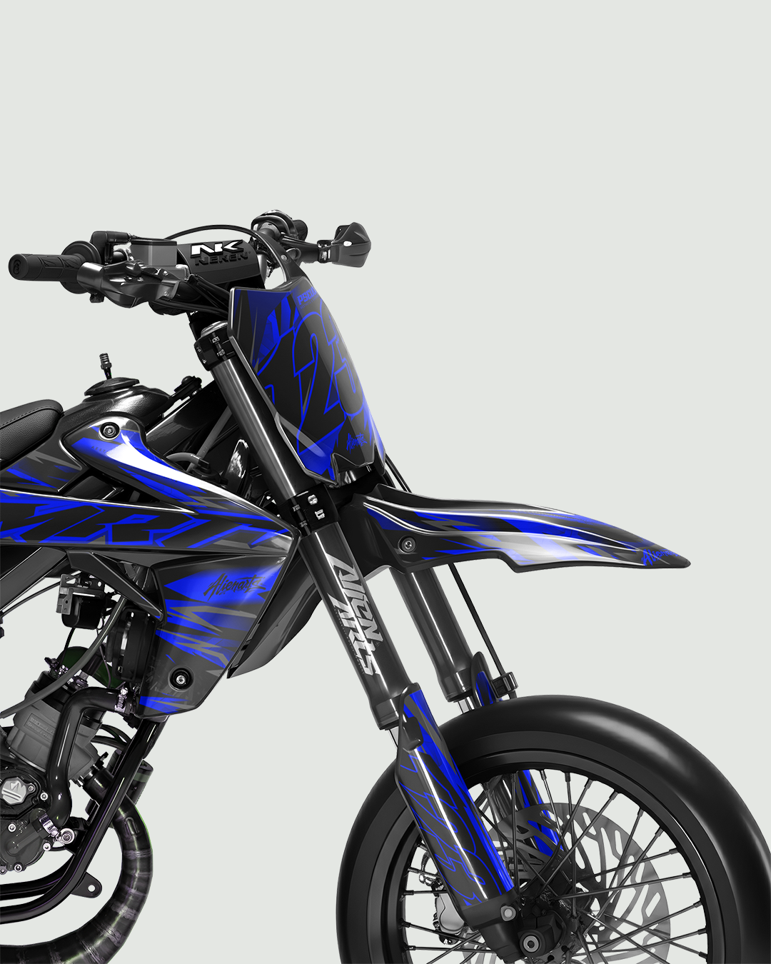 NEMESIS - Kit deco RIEJU 50cc - Bleu — vue de face