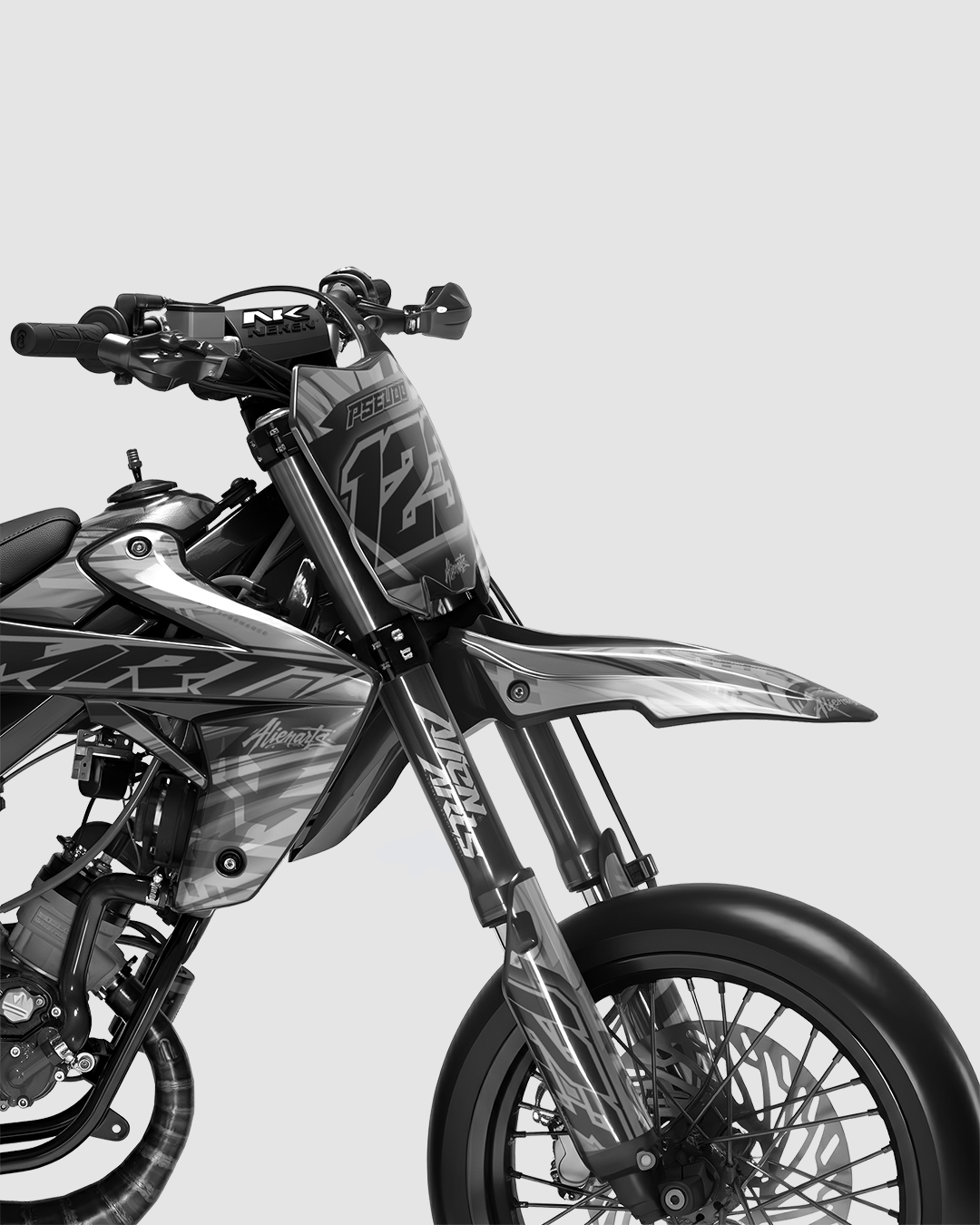 VORTEX - Kit deco RIEJU 50cc - Blanc — vue de face