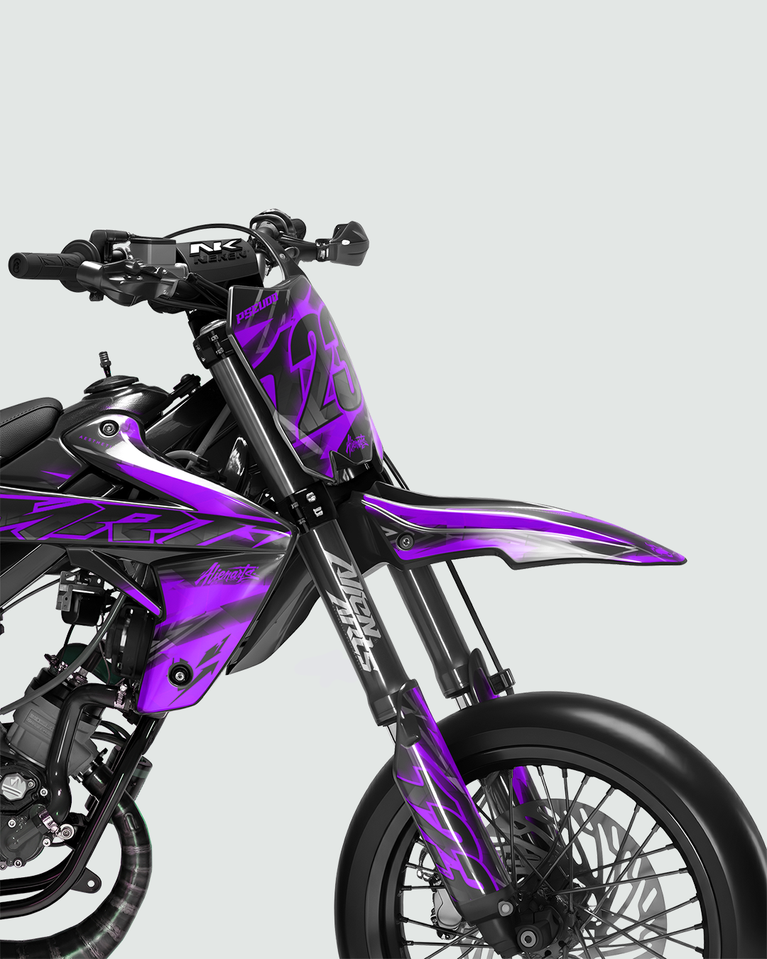 RAZOR - Kit deco RIEJU 50cc - Violet — vue de face