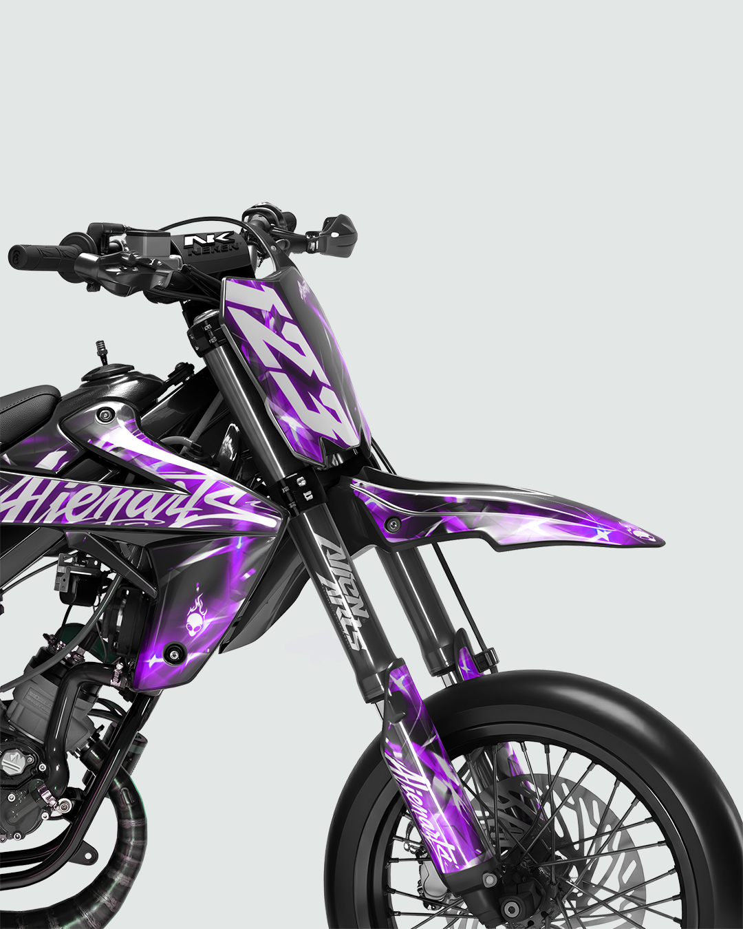 PLASMA - Kit deco RIEJU 50cc - Violet — vue de face