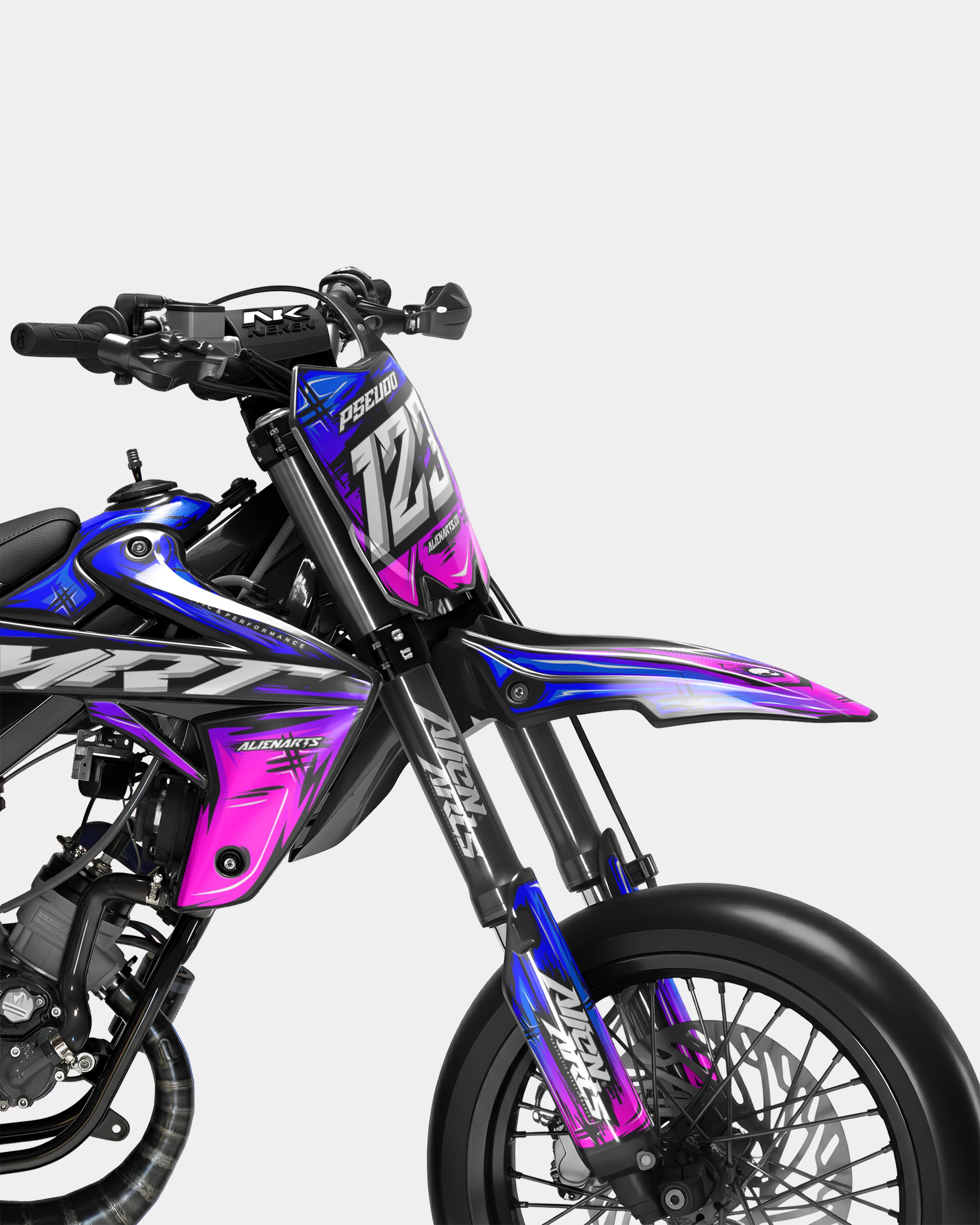 PAVO - RIEJU 50cc Decal Kit - Blue Pink