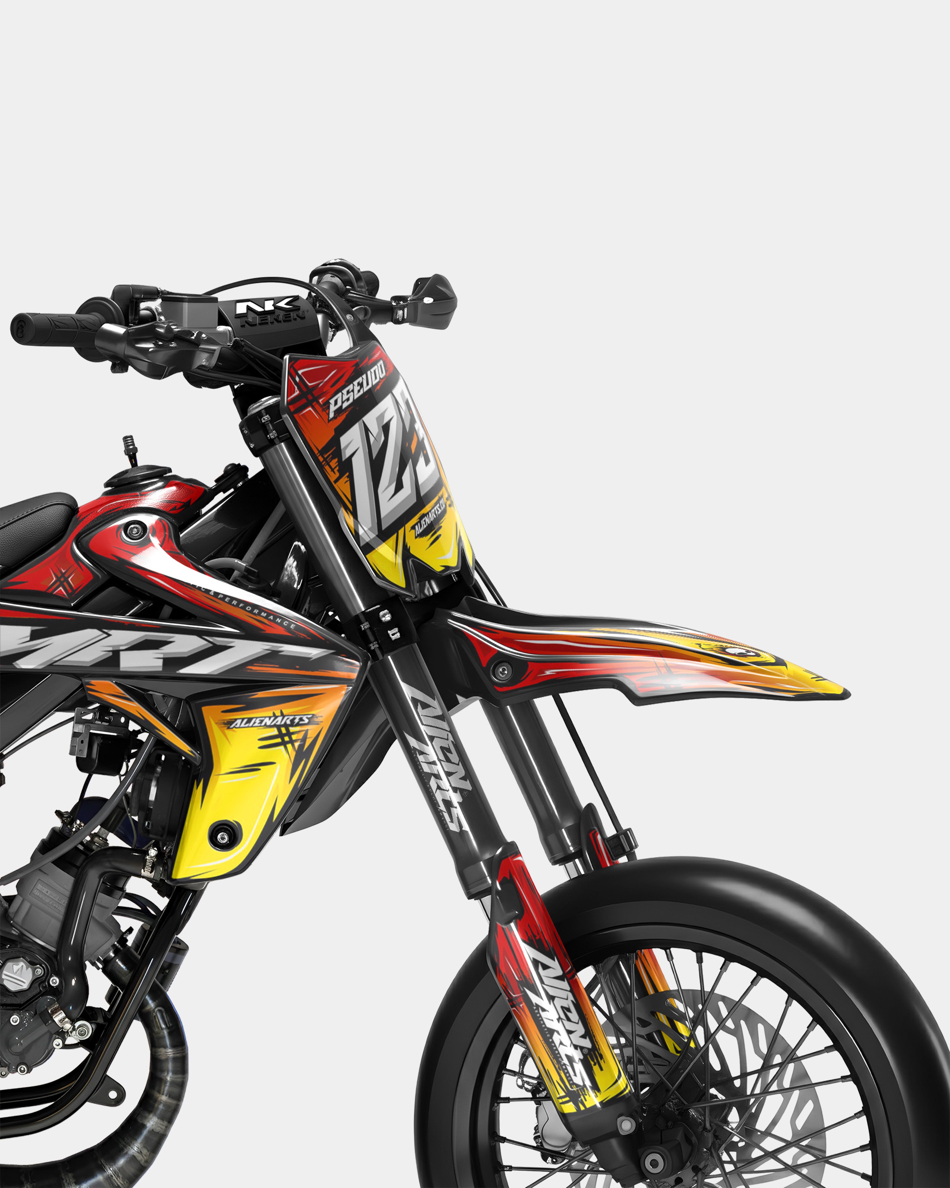 PAVO - RIEJU 50cc Decal Kit - Red Yellow