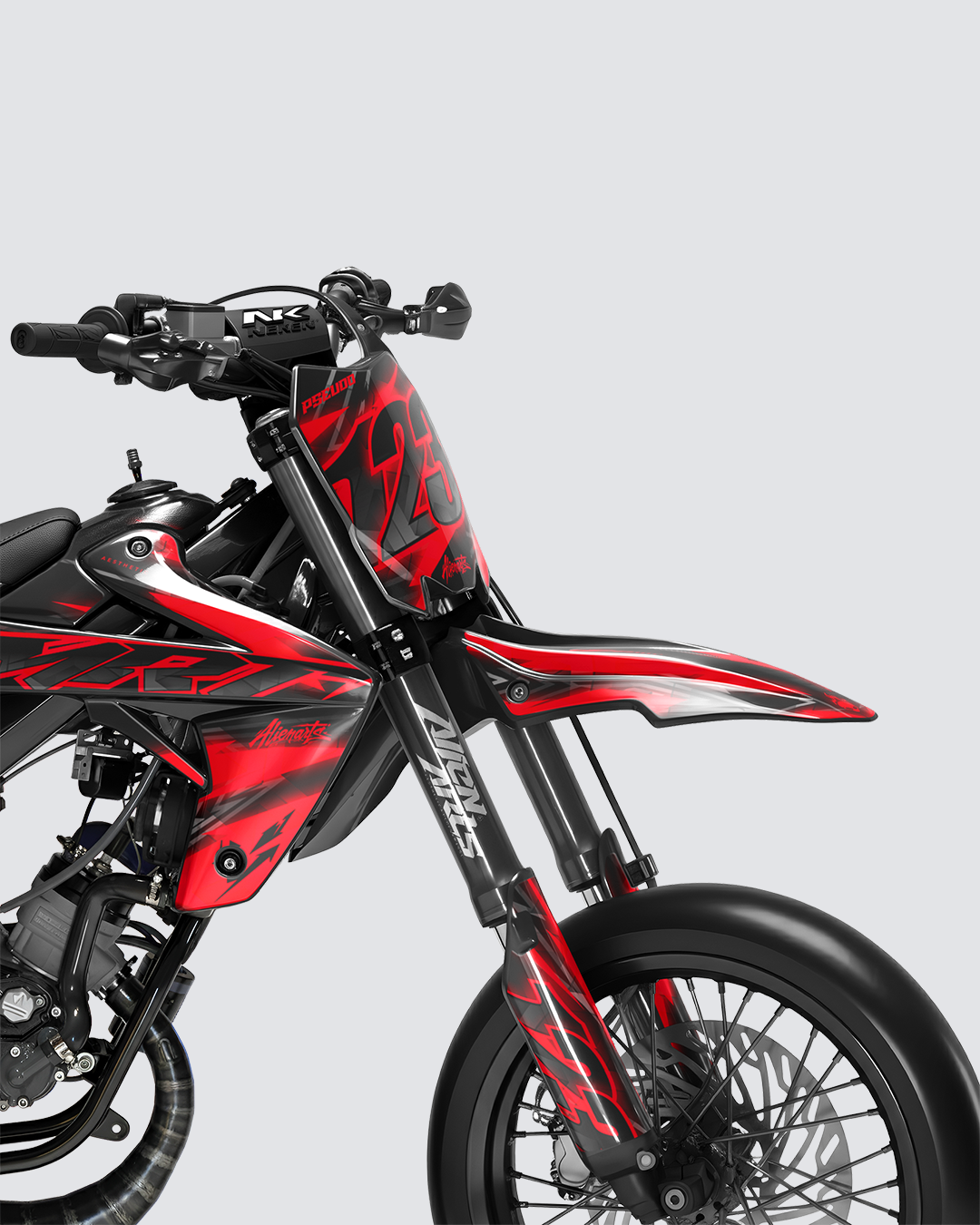 RAZOR - Kit deco RIEJU 50cc - Rouge — vue de face