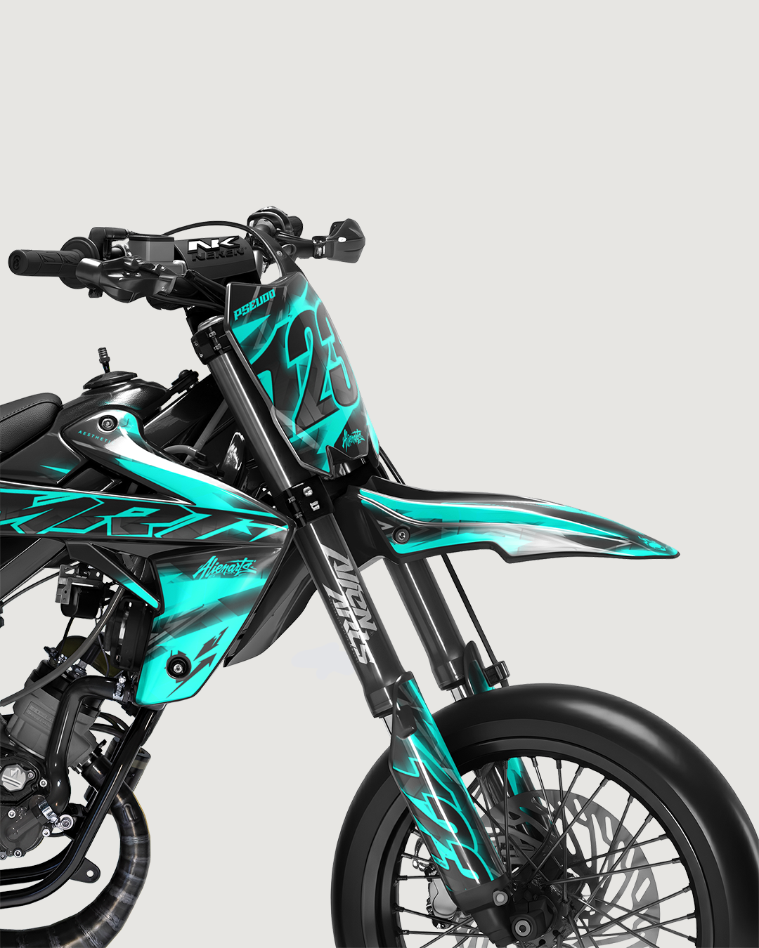 RAZOR - Kit deco RIEJU 50cc - Turquoise — vue de face