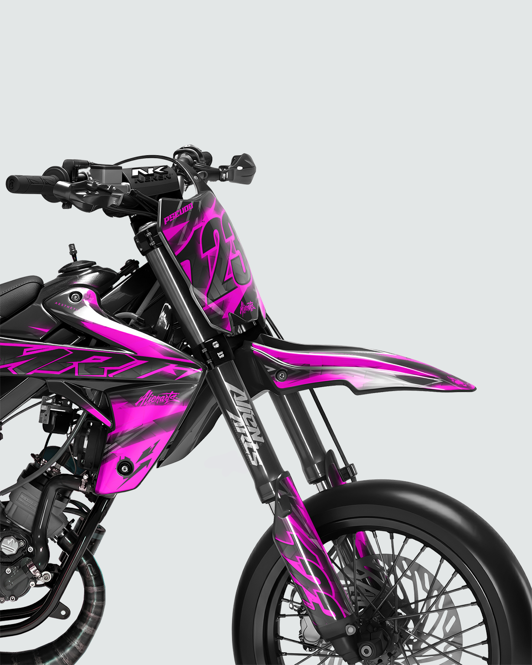 RAZOR - Kit deco RIEJU 50cc - Rose — vue de face