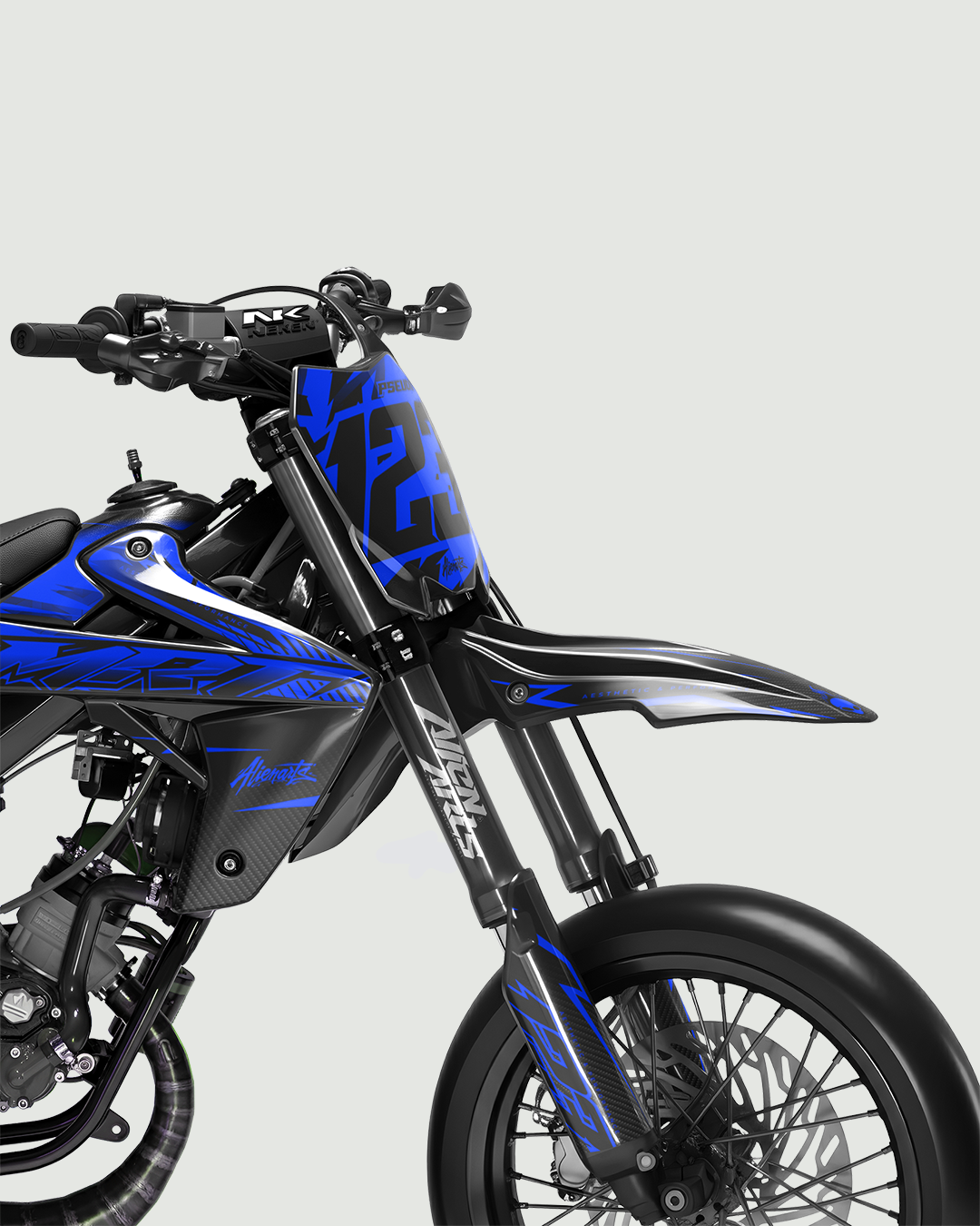 REAPER - Kit deco RIEJU 50cc - Bleu — vue de face