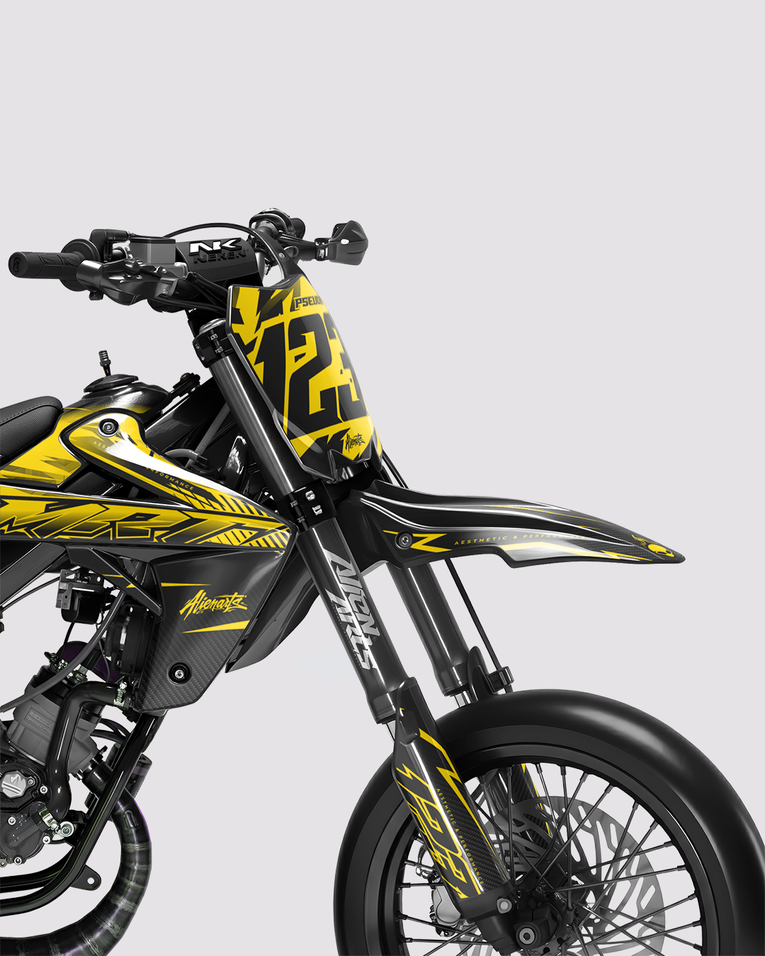 REAPER - Kit deco RIEJU 50cc - Jaune — vue de face