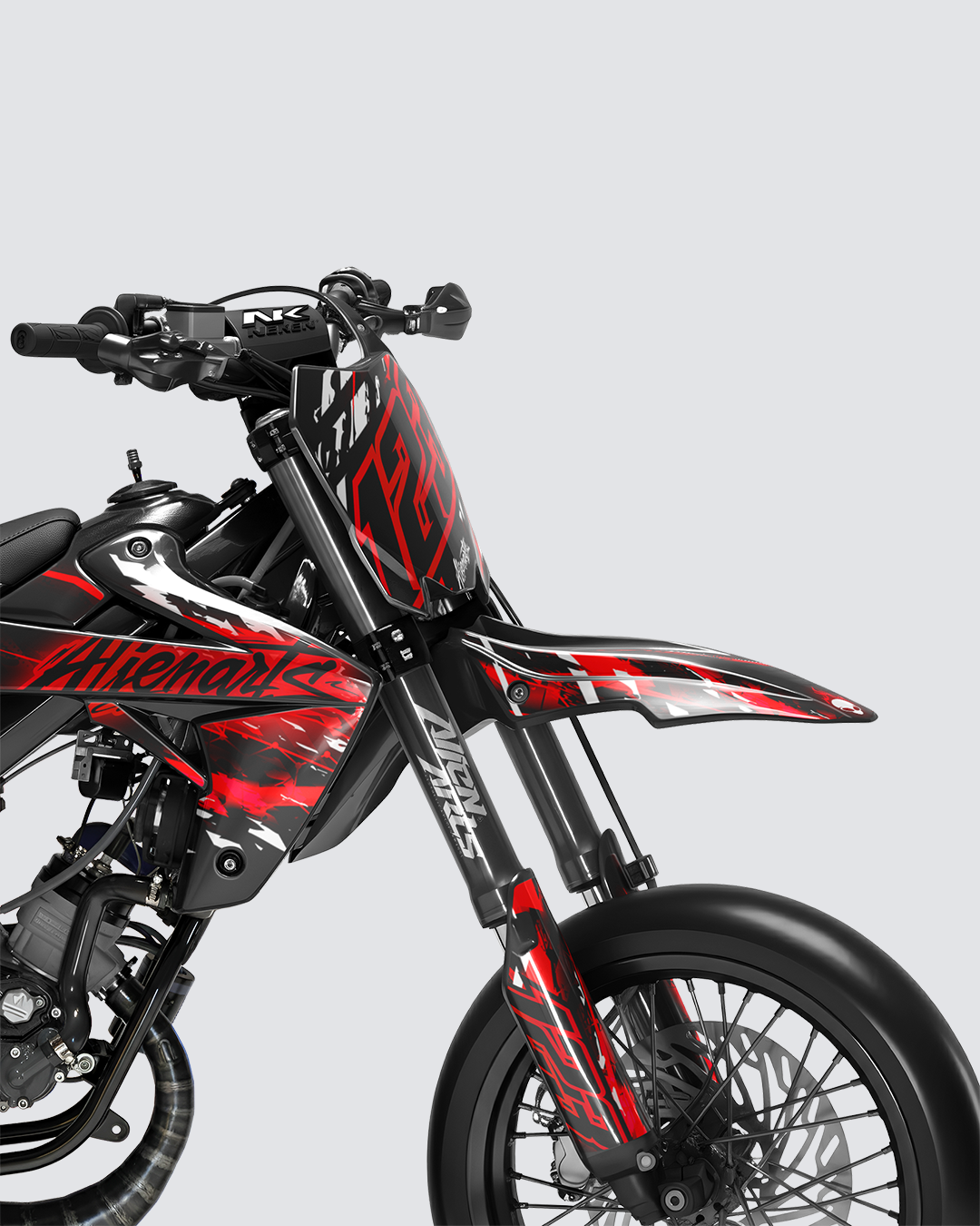 ROGUE - Kit deco RIEJU 50cc - Rouge — vue de face