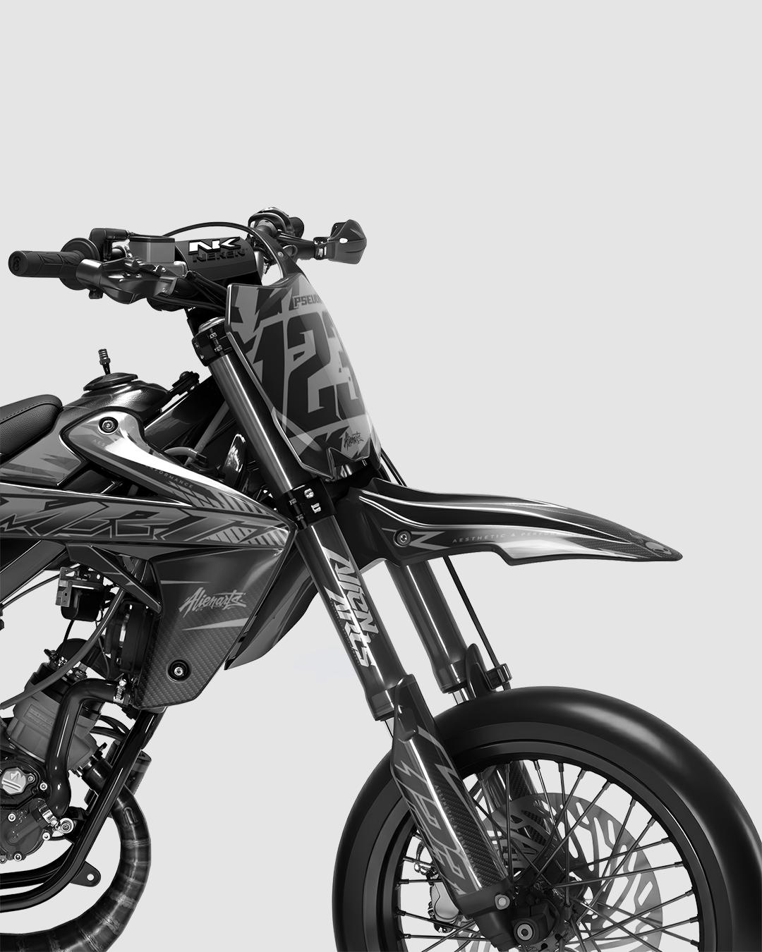 REAPER - Kit deco RIEJU 50cc - Blanc — vue de face