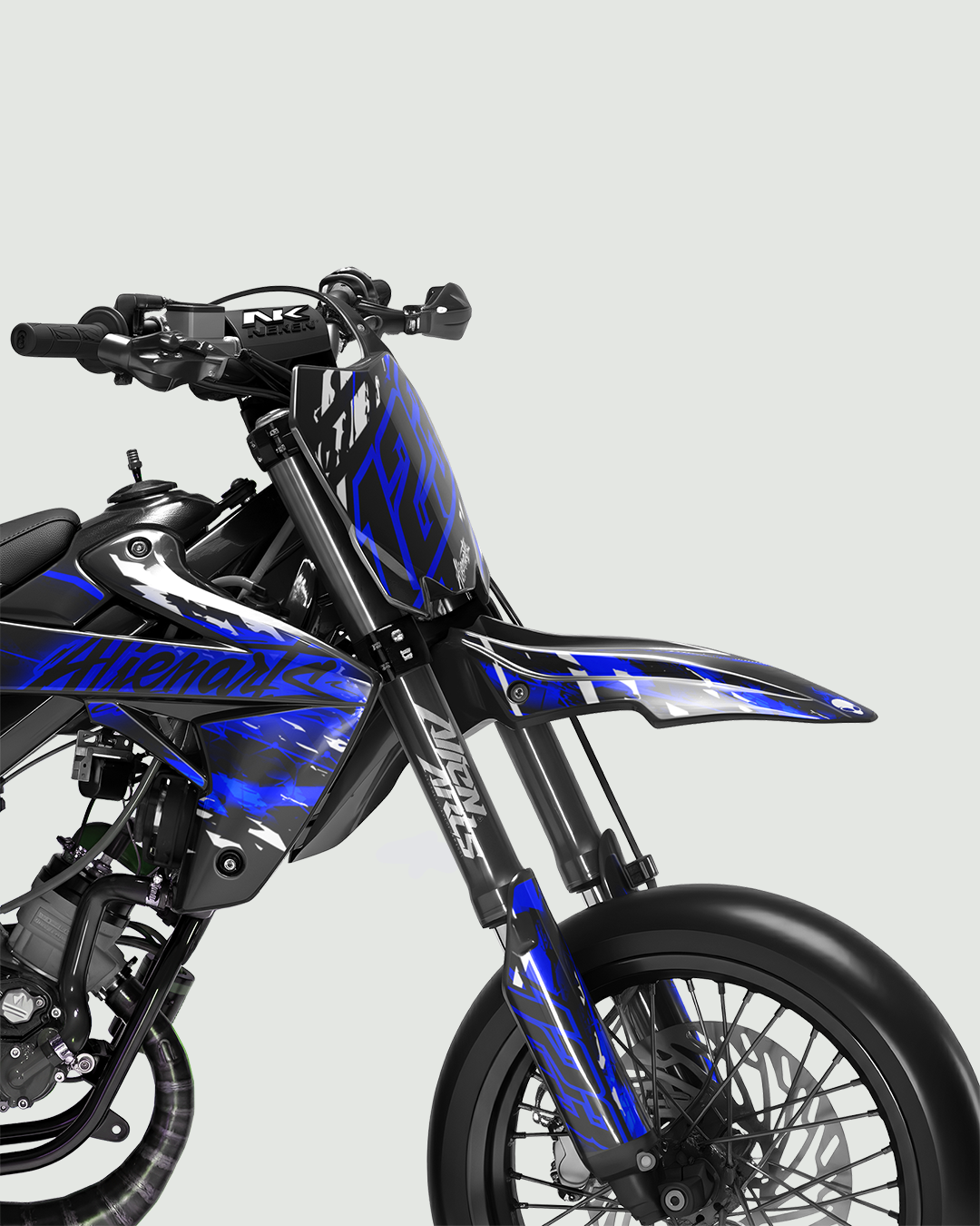 ROGUE - Kit deco RIEJU 50cc - Bleu — vue de face