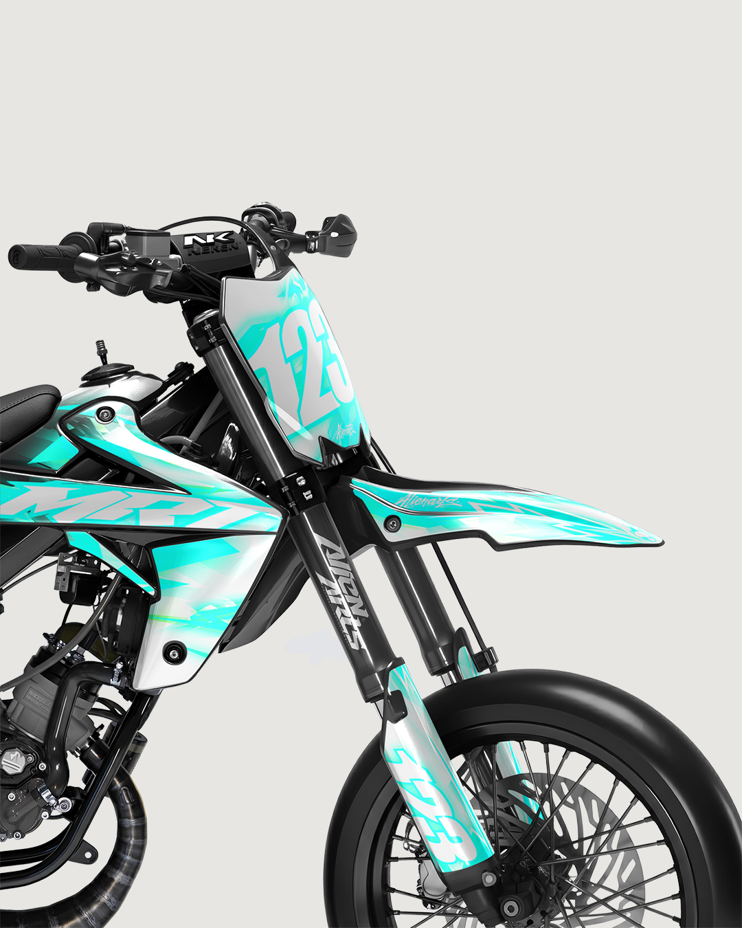 RUSH - Kit deco RIEJU 50cc - Turquoise — vue de face