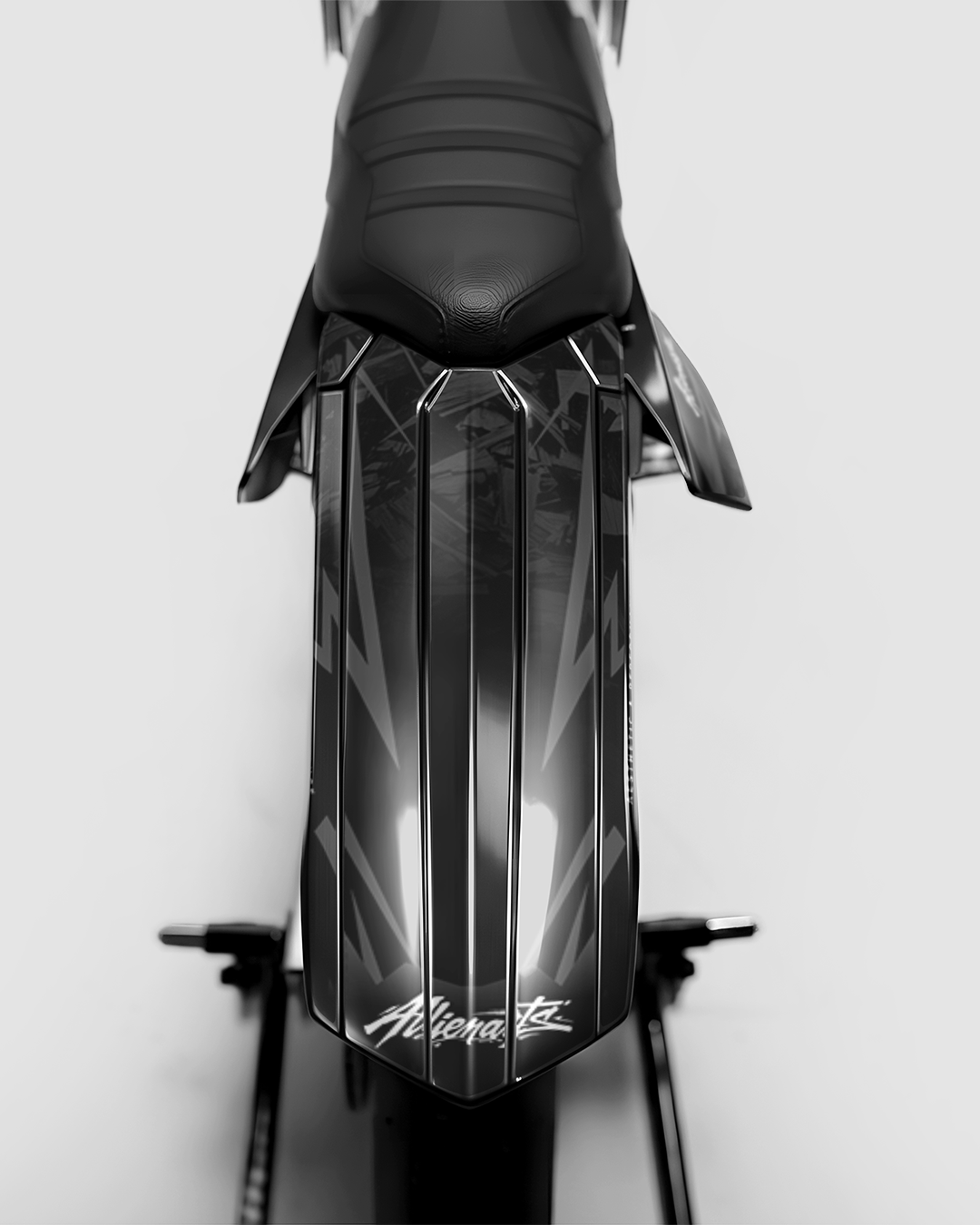 NEMESIS - Kit deco RIEJU 50cc - Blanc — vue de dos
