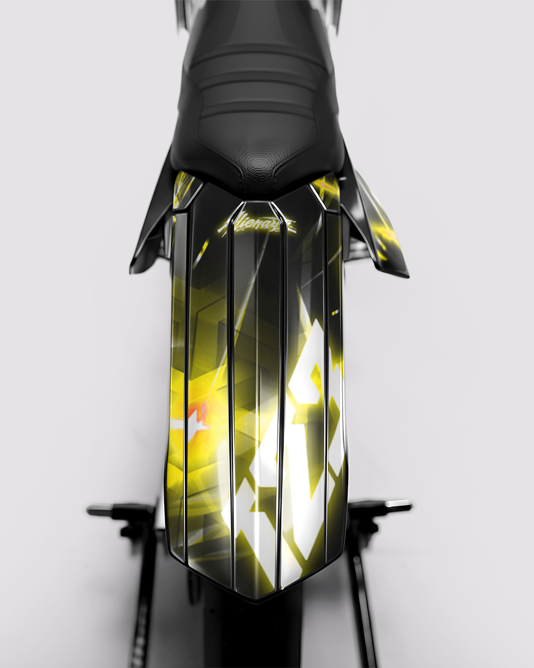 PLASMA - Kit deco RIEJU 50cc - Jaune — vue de dos