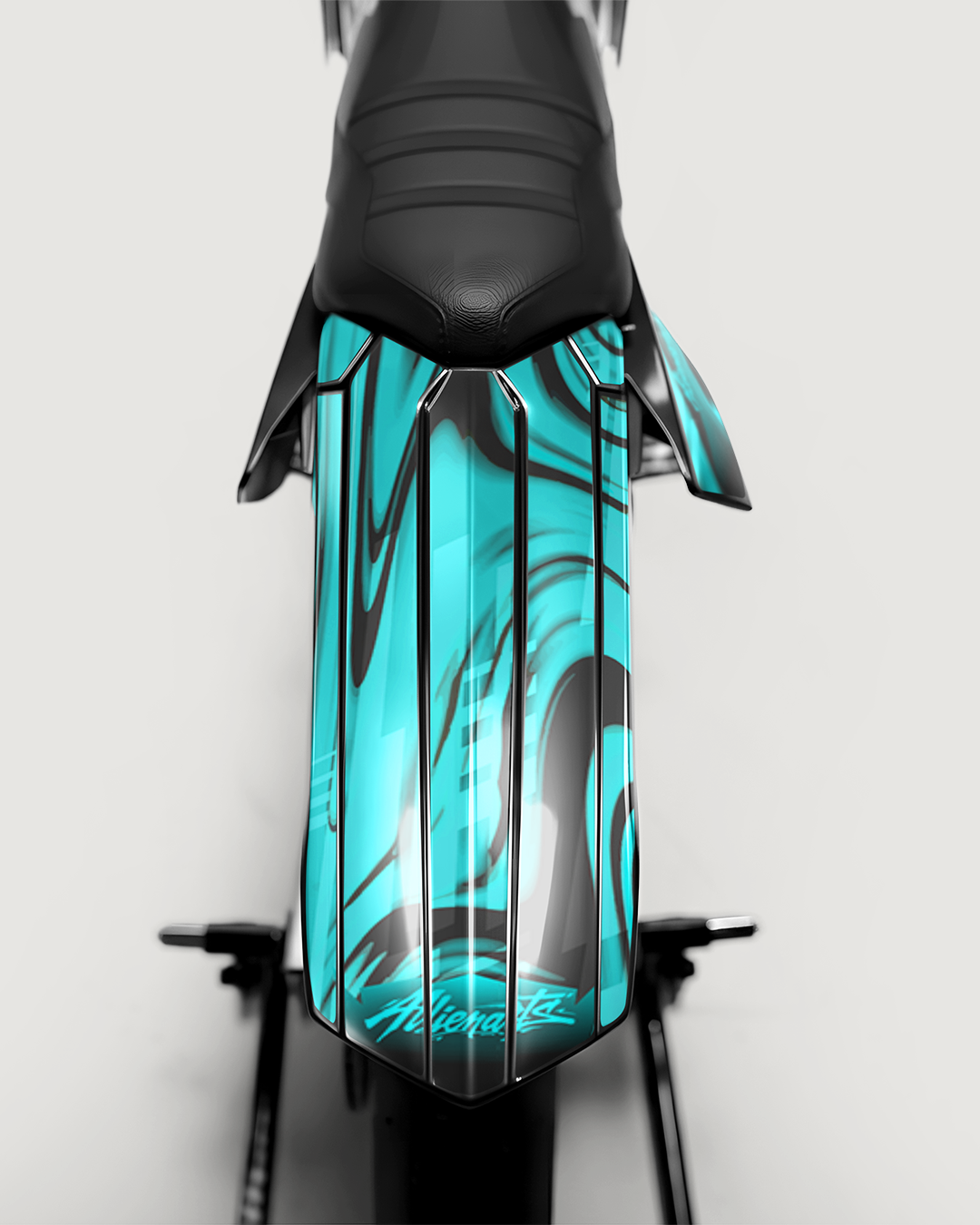 VORTEX - Kit deco RIEJU 50cc - Turquoise — vue de dos