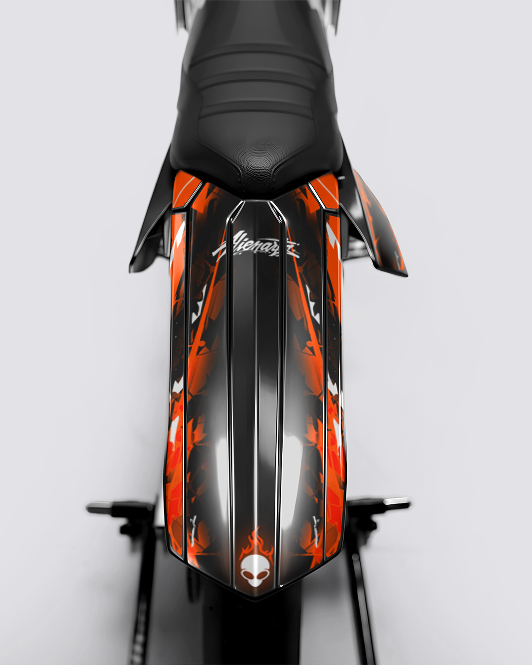 ROGUE - Kit deco RIEJU 50cc - Orange — vue de dos