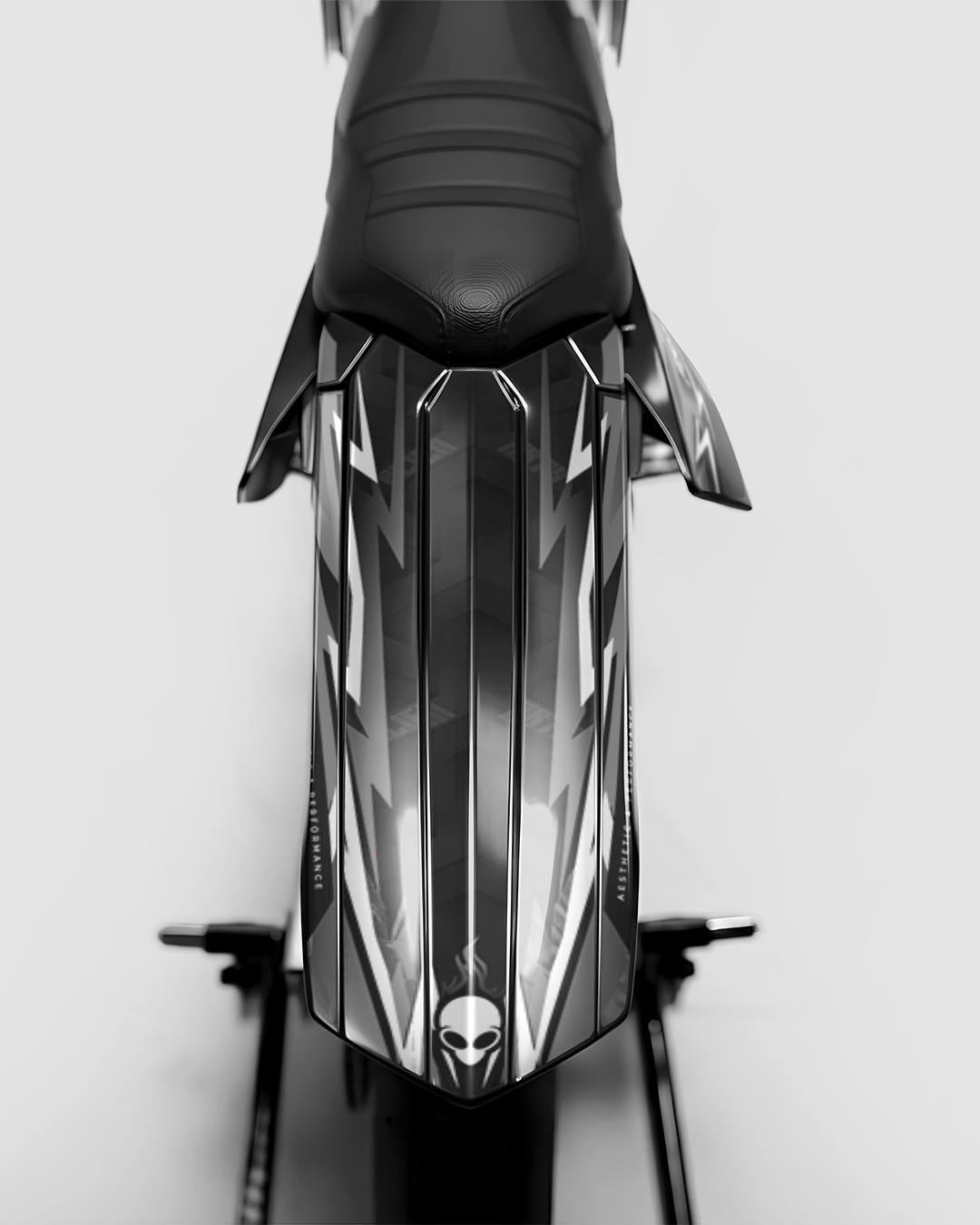 RAMPAGE - Kit deco RIEJU 50cc - Blanc — vue de dos