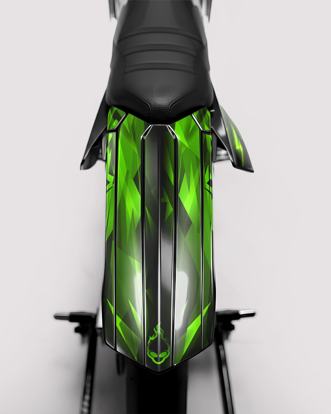 RUSH - Kit deco RIEJU 50cc - Vert — vue de dos