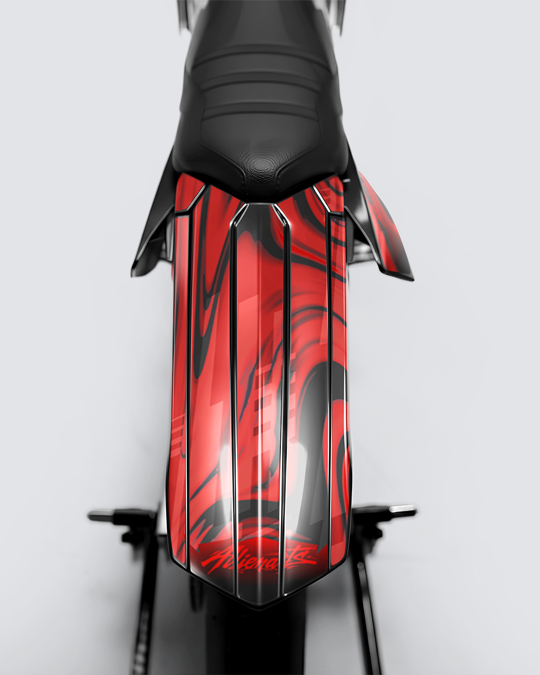 VORTEX - Kit deco RIEJU 50cc - Rouge — vue de dos