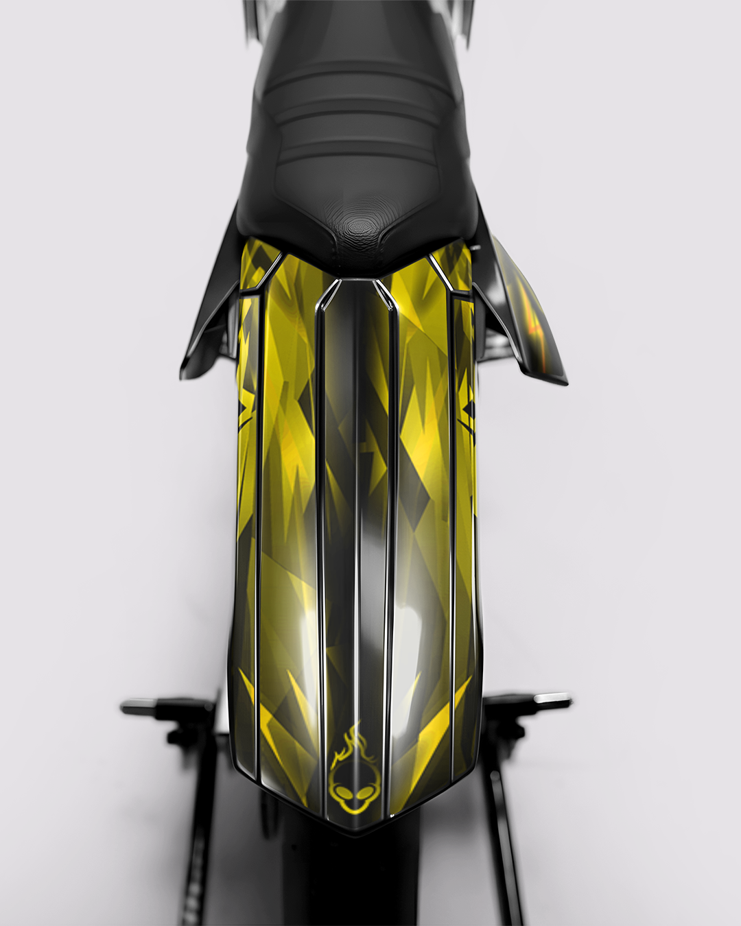 RUSH - Kit deco RIEJU 50cc - Jaune — vue de dos