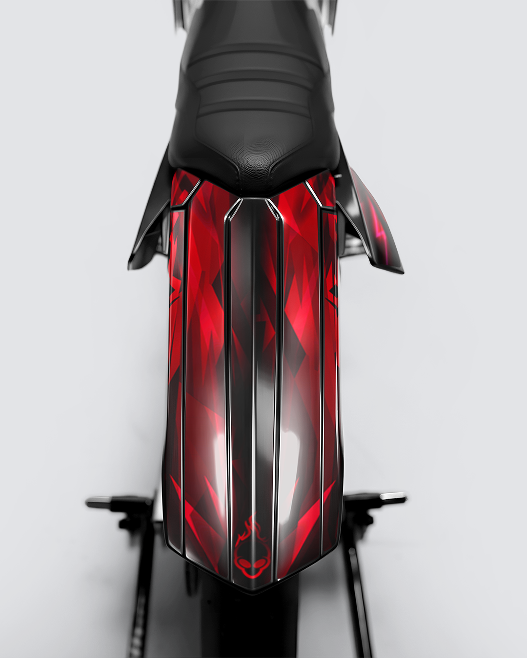 RUSH - Kit deco RIEJU 50cc - Rouge — vue de dos