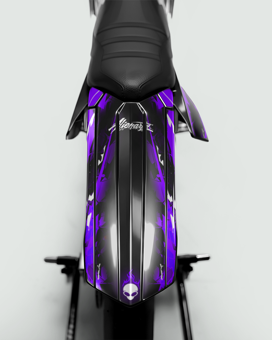 ROGUE - Kit deco RIEJU 50cc - Violet — vue de dos