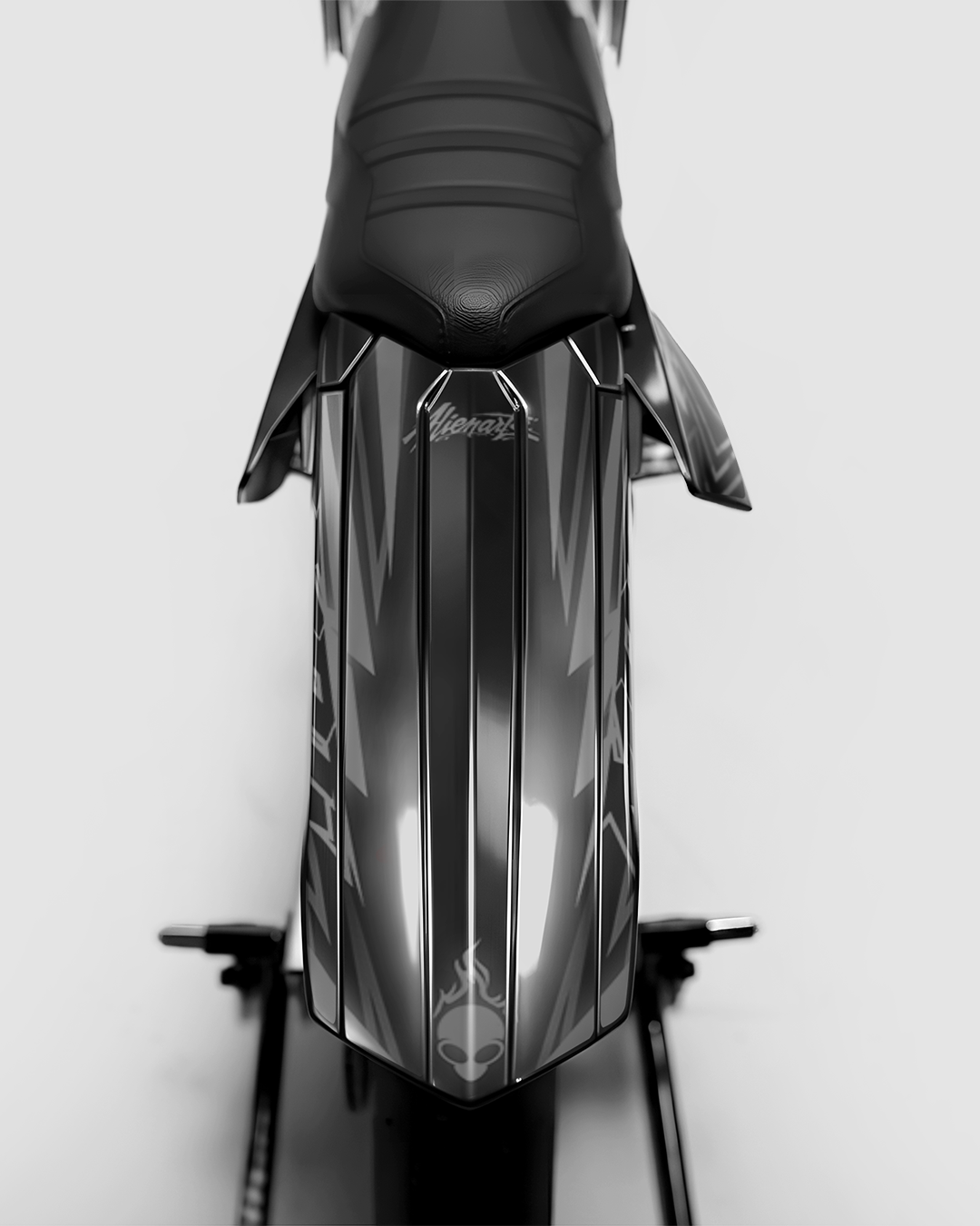 RAZOR - Kit deco RIEJU 50cc - Blanc — vue de dos
