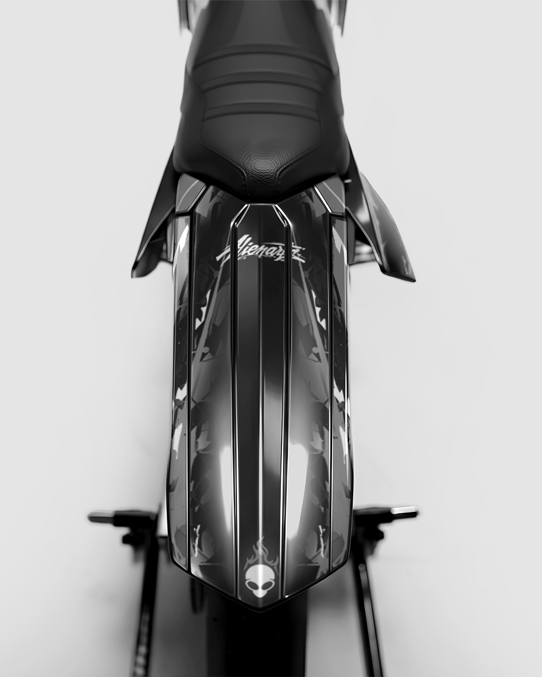 ROGUE - Kit deco RIEJU 50cc - Blanc — vue de dos