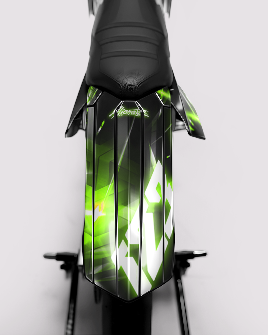 PLASMA - Kit deco RIEJU 50cc - Vert — vue de dos