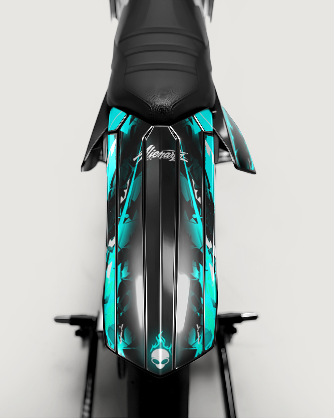 ROGUE - Kit deco RIEJU 50cc - Turquoise — vue de dos