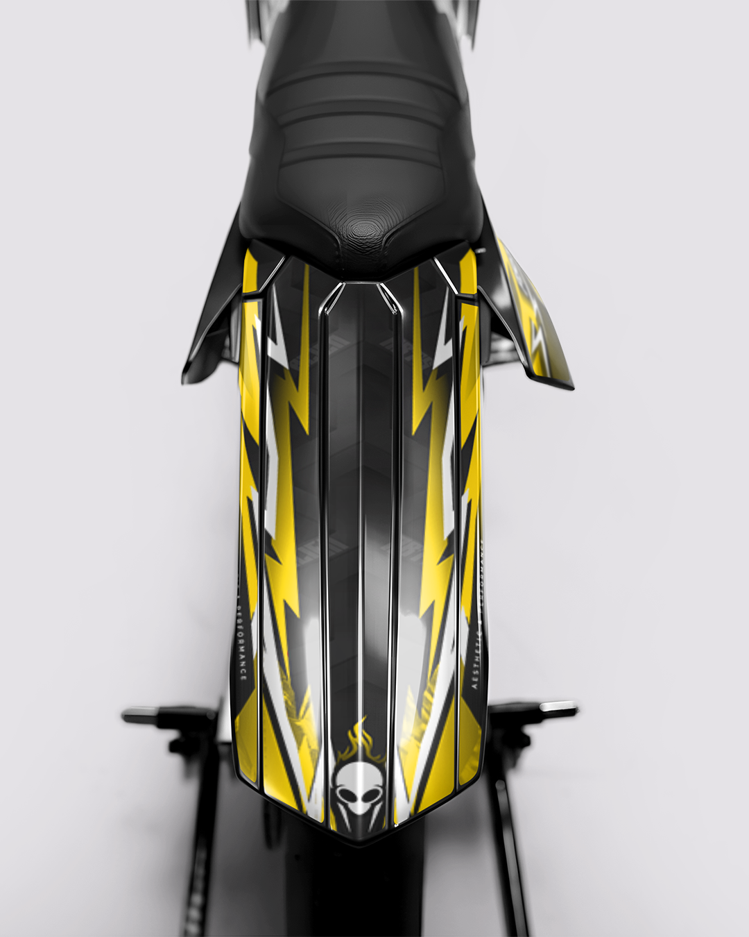 RAMPAGE - Kit deco RIEJU 50cc - Jaune — vue de dos
