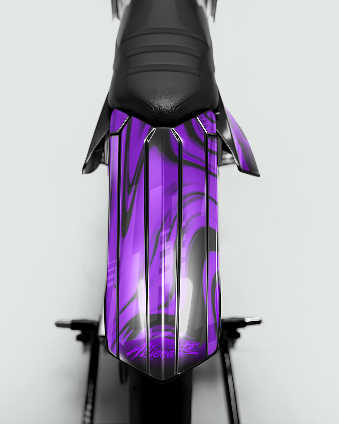 VORTEX - Kit deco RIEJU 50cc - Violet — vue de dos