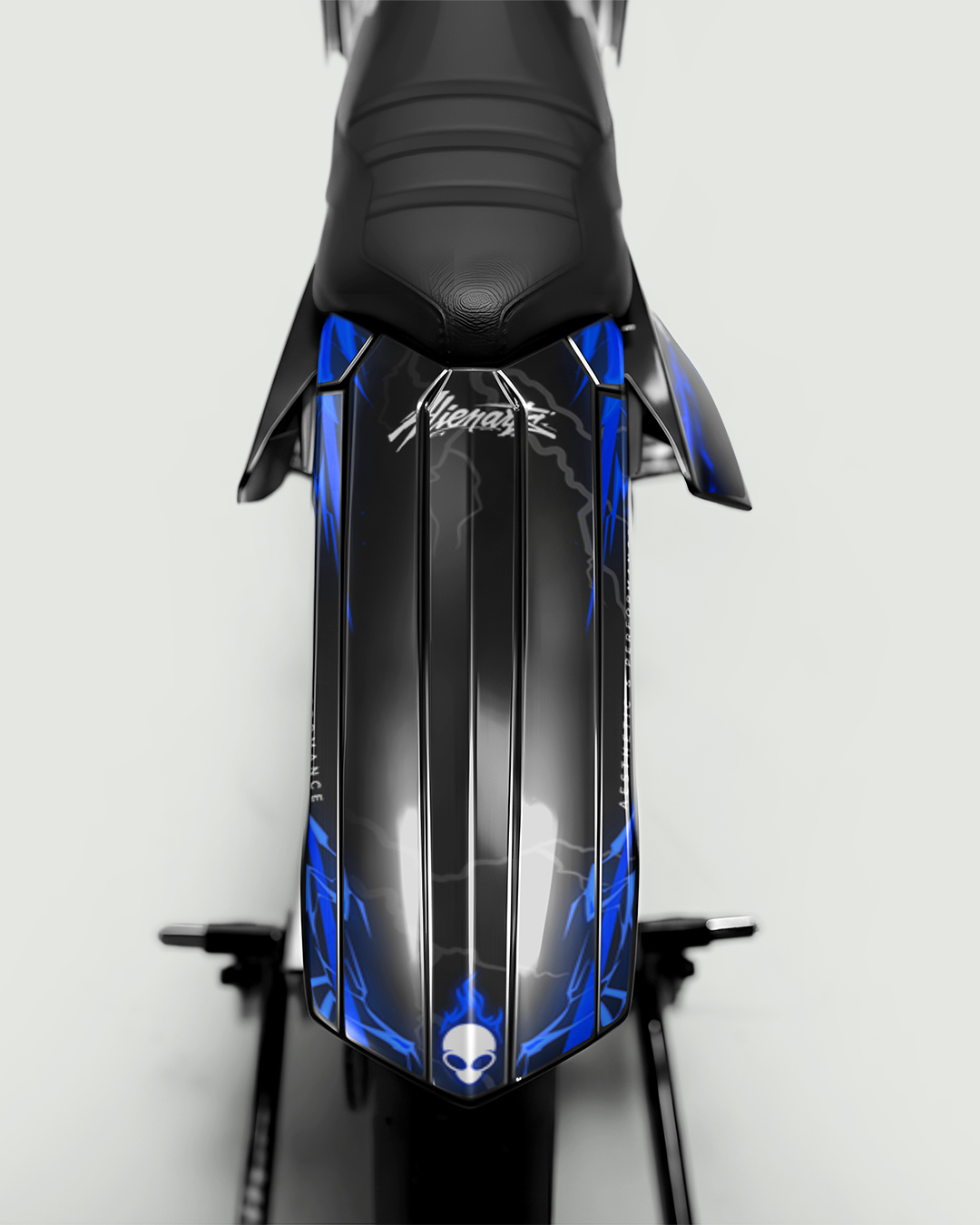 STORMX - Kit deco RIEJU 50cc - Bleu — vue de dos