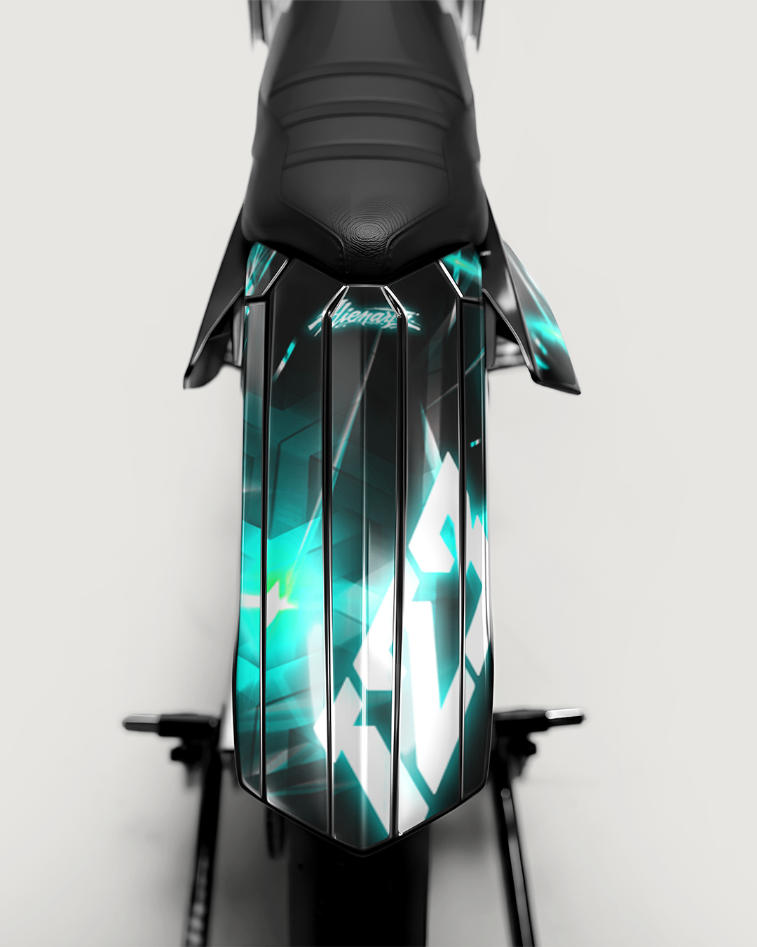 PLASMA - Kit deco RIEJU 50cc - Turquoise — vue de dos