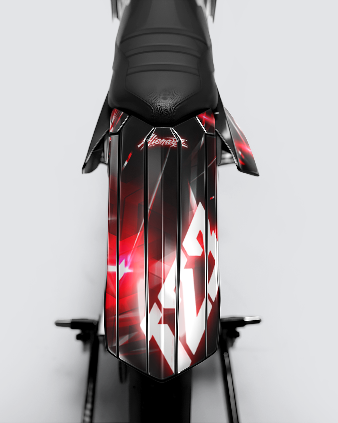 PLASMA - Kit deco RIEJU 50cc - Rouge — vue de dos
