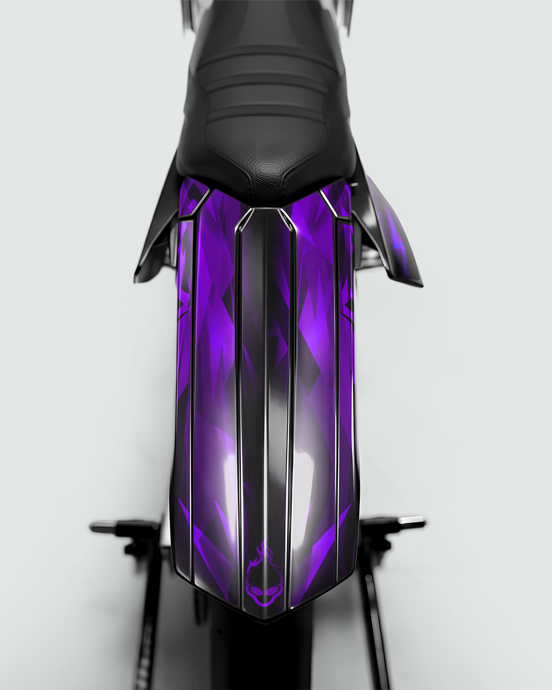 RUSH - Kit deco RIEJU 50cc - Violet — vue de dos